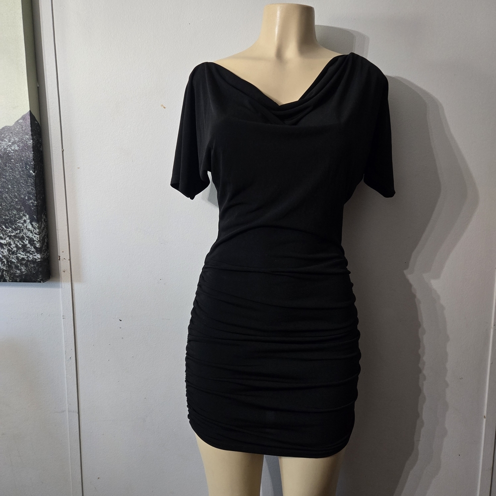 Body Central Black Backless Dress with Strappy Design - Picture 2 of 10